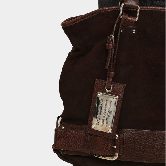 Dolce & Gabbana Brown Suede Miss Loop Bag - Picture 7 of 9